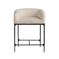 Osbourne Performance Oxford White & Hammered Iron Counter Stool (Set of 2)