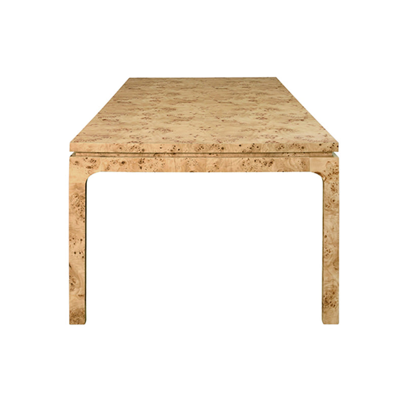 Cecilly 86" Burl Wood Dining Table