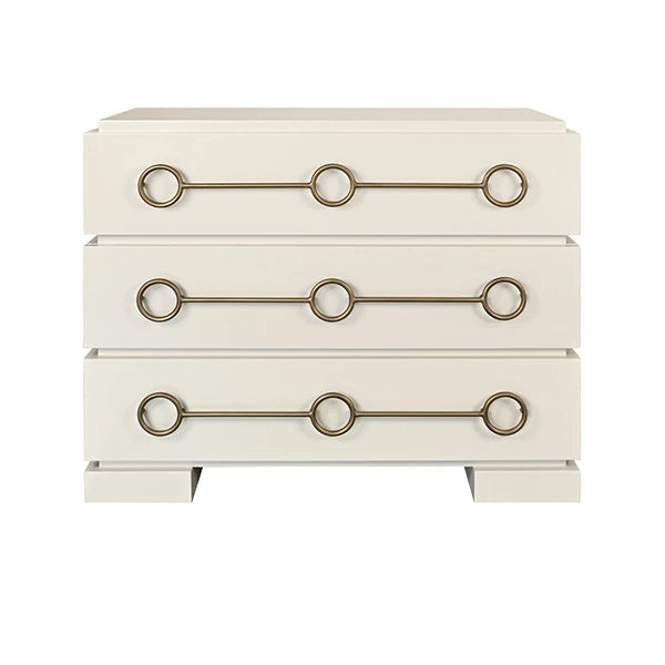Blair 42" Matte Antique White Lacquer Chest/Cabinet