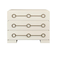 Blair 42" Matte Antique White Lacquer Chest/Cabinet