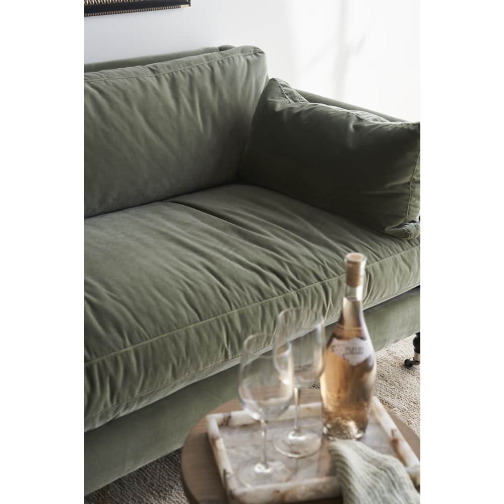 Blaise 90" Sage Velvet Cloud Sofa