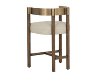 Manolo Oatmeal, Chocolate Ash & Antique Brass Counter Stool