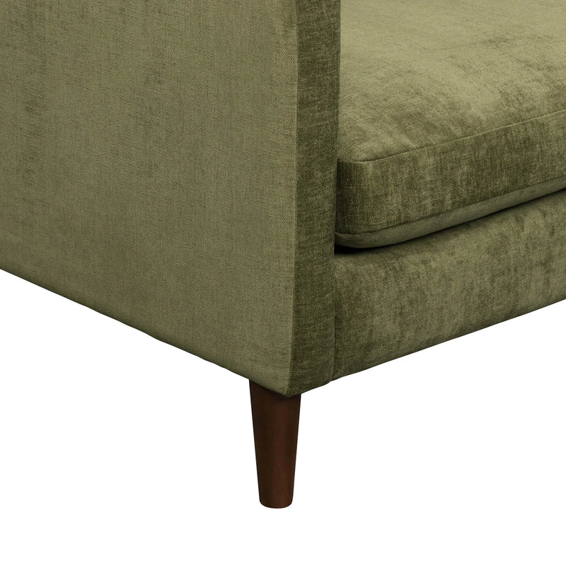 Aeliana Olive Green Velvet Sofa