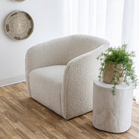 Vinita Cream Boucle Accent Chair
