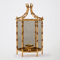 Bamboo Gold Leaf Wall Lantern
