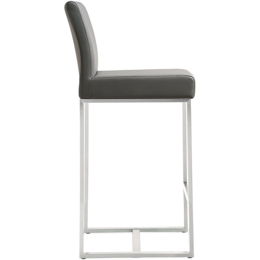 Moriah Grey Steel Counter Stools (Set of 2) - Luxury Living Collection