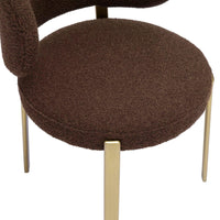 Havana Chocolate Brown Boucle Dining Chair