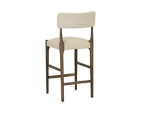 Guardi Oatmeal Fabric & Faux Leather Counter Stool
