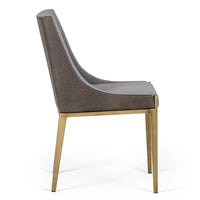 Aarya Grey & Brass Dining Chair