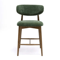 Eloise Forest Green Performance Textured Velvet Counter Stool