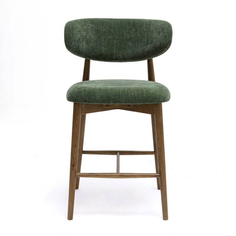 Eloise Forest Green Performance Textured Velvet Counter Stool