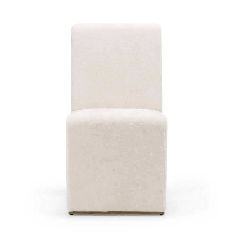 Alodia Modern Beige & Gold Dining Chair (Set of 2)