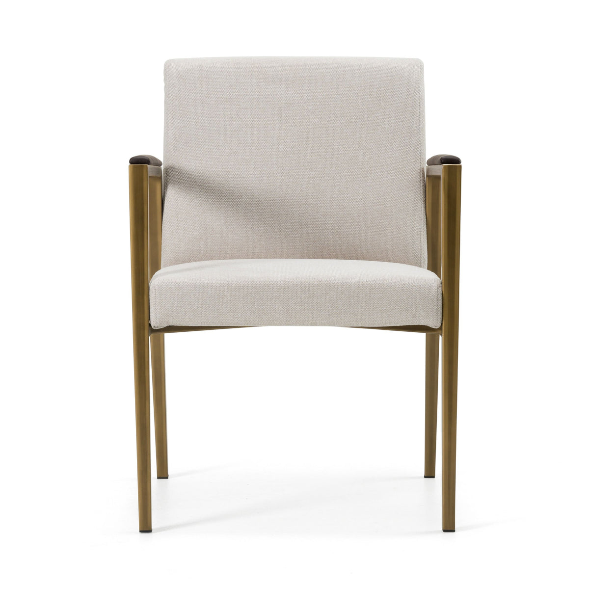 Collette Modern Off-White & Gold Dining Chair