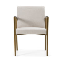 Collette Modern Off-White & Gold Dining Chair
