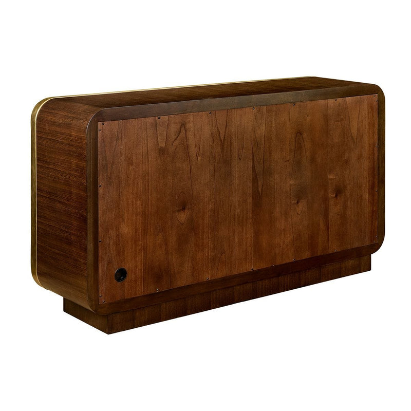 Annabelle Walnut & Gold  2 Door Cabinet