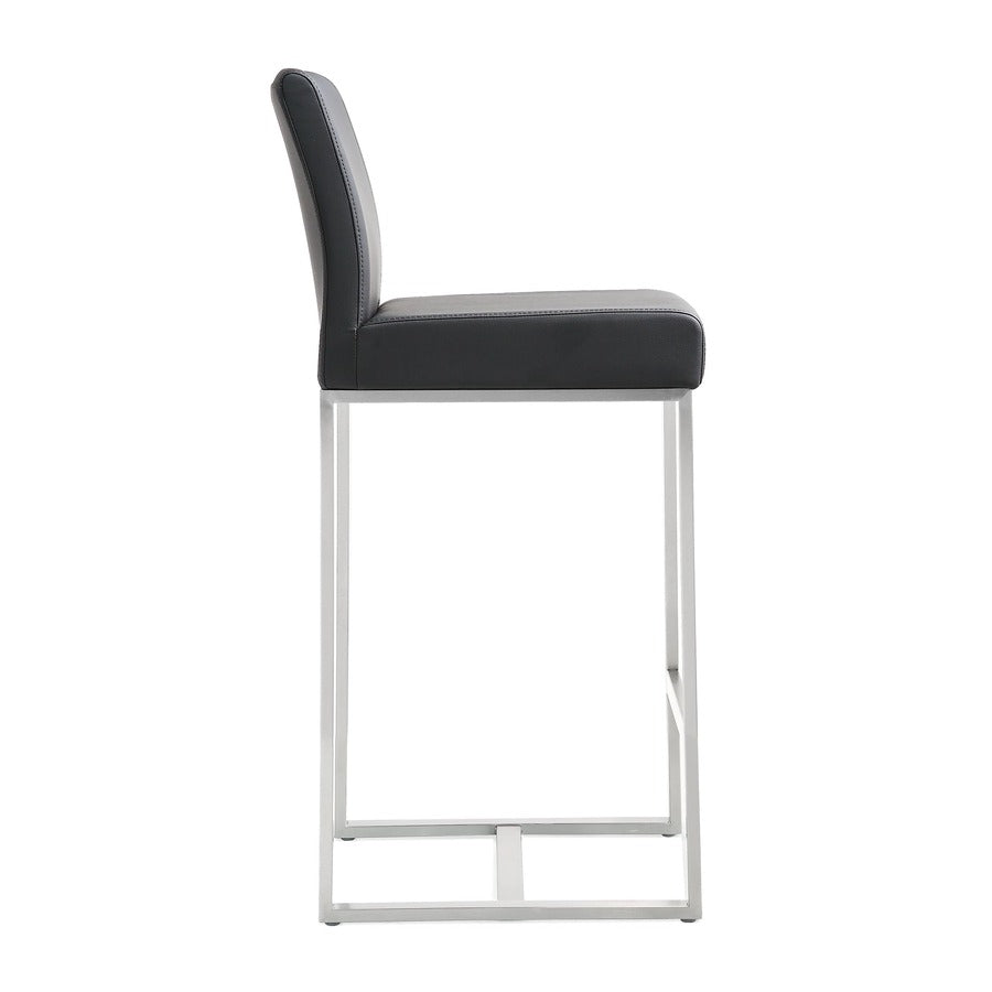 Moriah Black Steel Counter Stools (Set of 2) - Luxury Living Collection