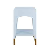 Julia 20" Light Blue & Gold Nightstand/Accent Table