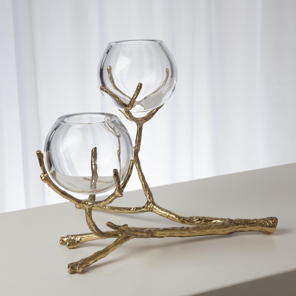 Twig 2 Vase Brass Holder