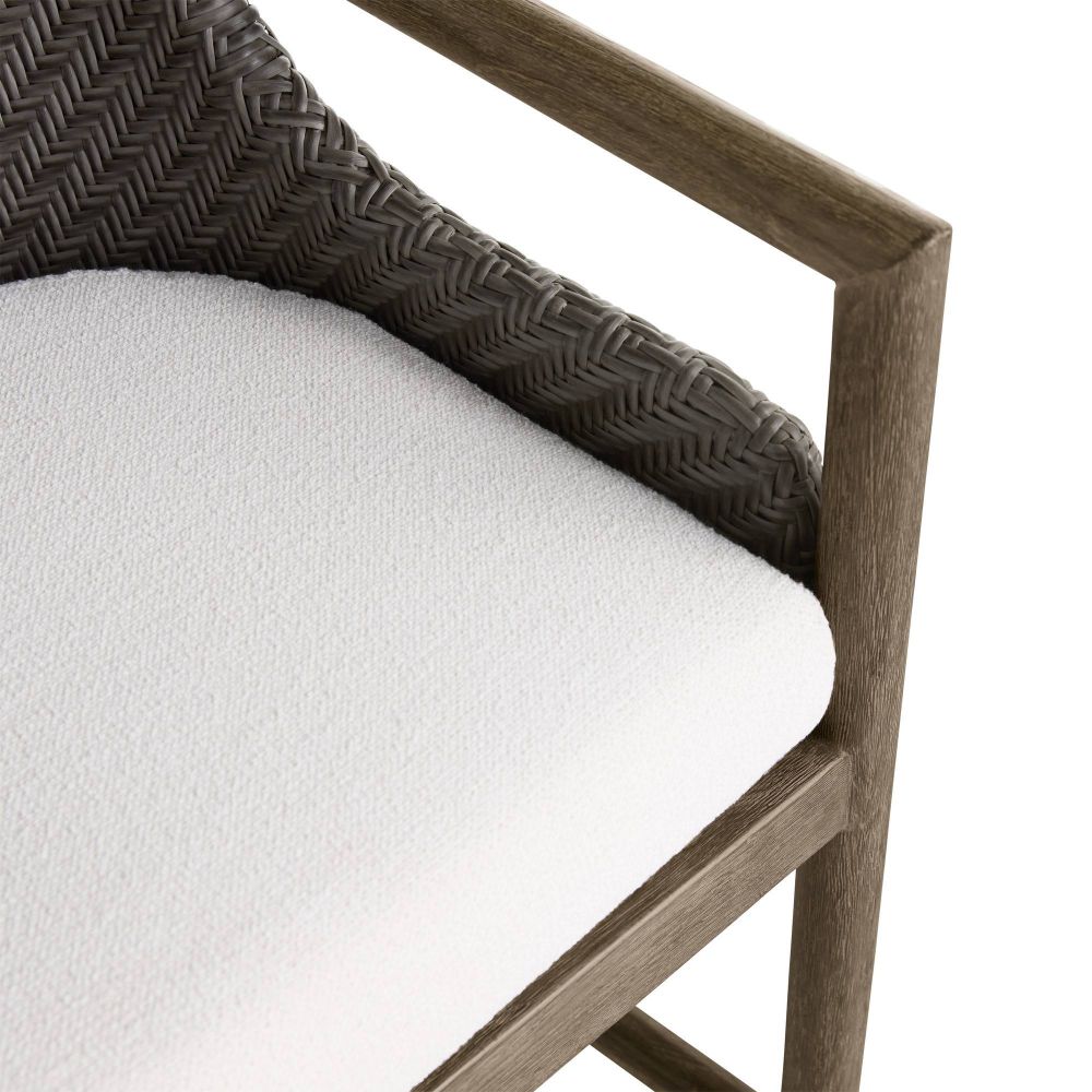 Chilton Outdoor Performance Boucle Dark Bar Stool