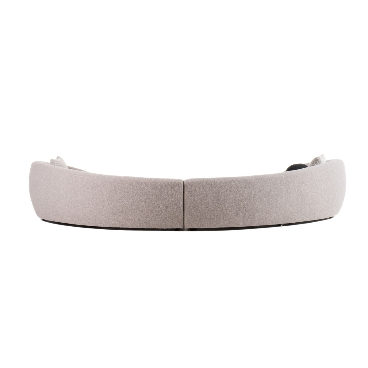 Arona 156" Modern Grey Fabric Curved Sectional Sofa
