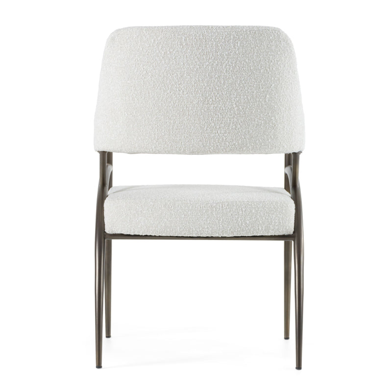 Anna Modern Off-White & Bronze Dining Chair