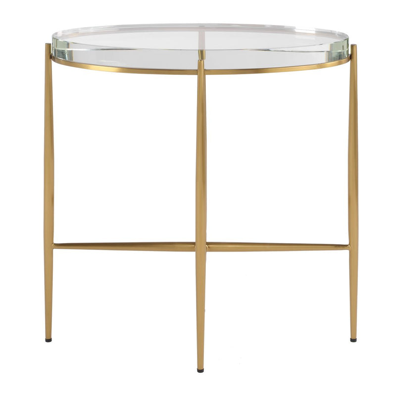 Alexandra Crystal & Gold Accent Table