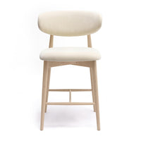 Eloise Cream Performance Textured Velvet Counter Stool