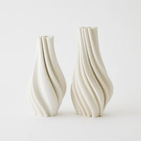 Twist White Matte Vase (2 Sizes Available)