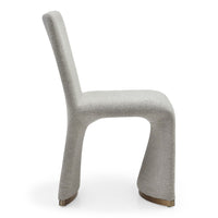 Gloria Contemporary Grey and Brushed Gold Dining Chair (Set of 2)