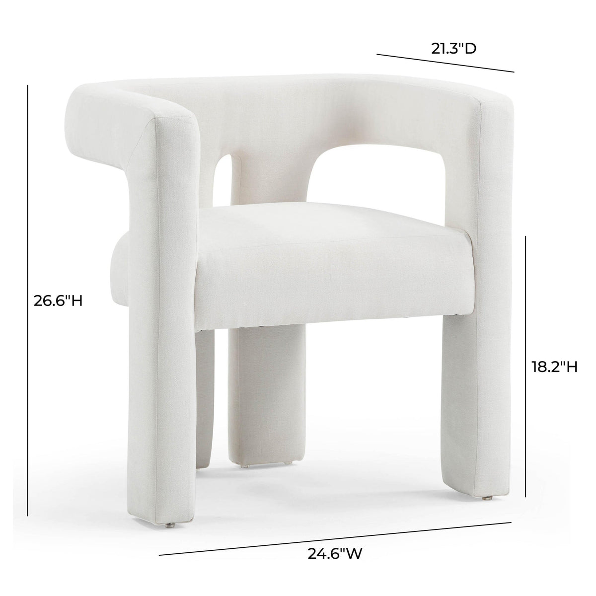Sloane Bone White Fabric Chair