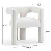 Sloane Bone White Fabric Chair