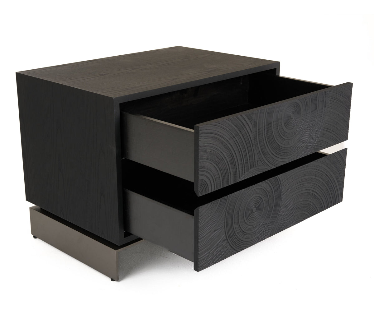 Benedict Modern Black Ash Nightstand