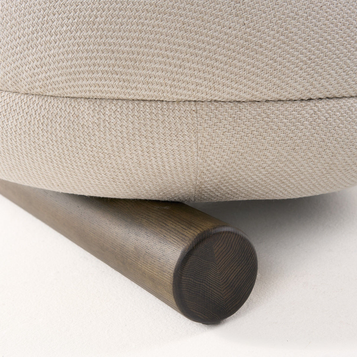 Linten Contemporary Off-White Fabric Accent Chair