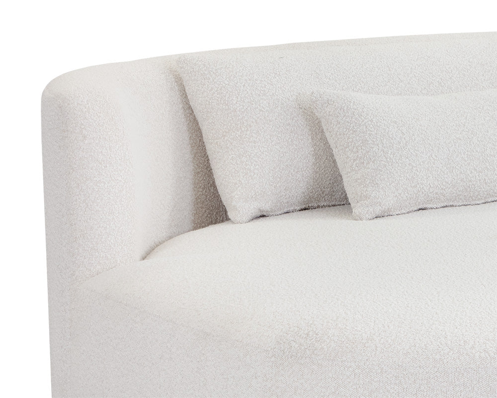 Laken White Boucle Sofa Chaise - Raf