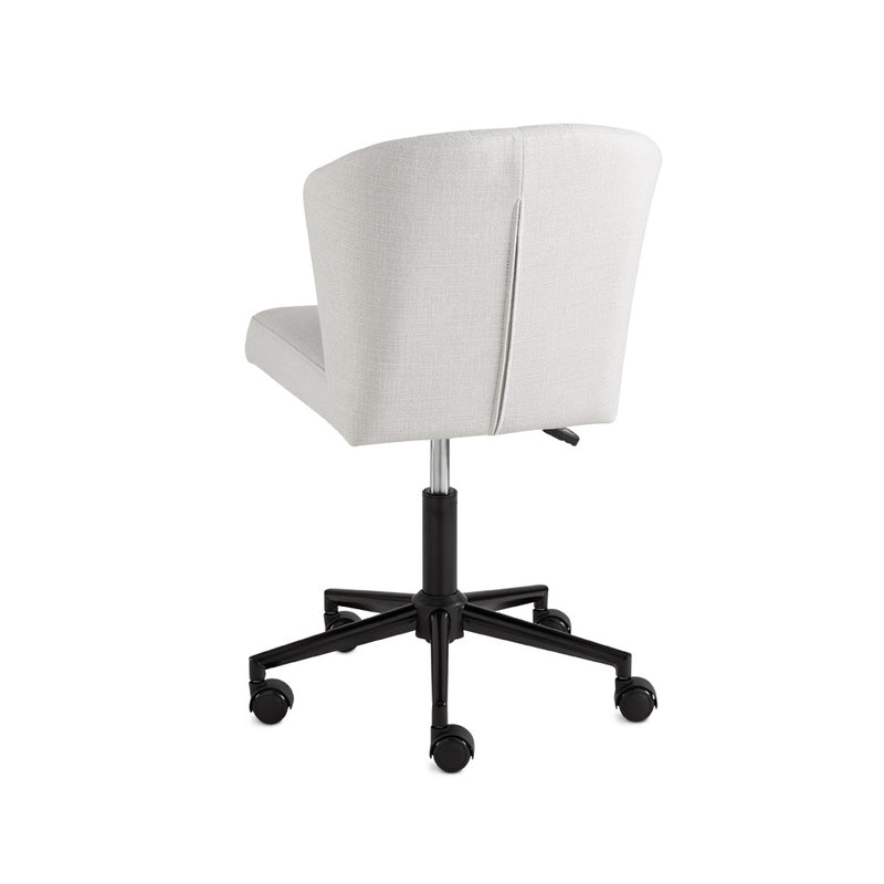 Greer Light Grey Linen Office Chair