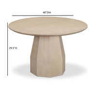 Brooke Driftwood 48'' Ash Wood Round Dining Table