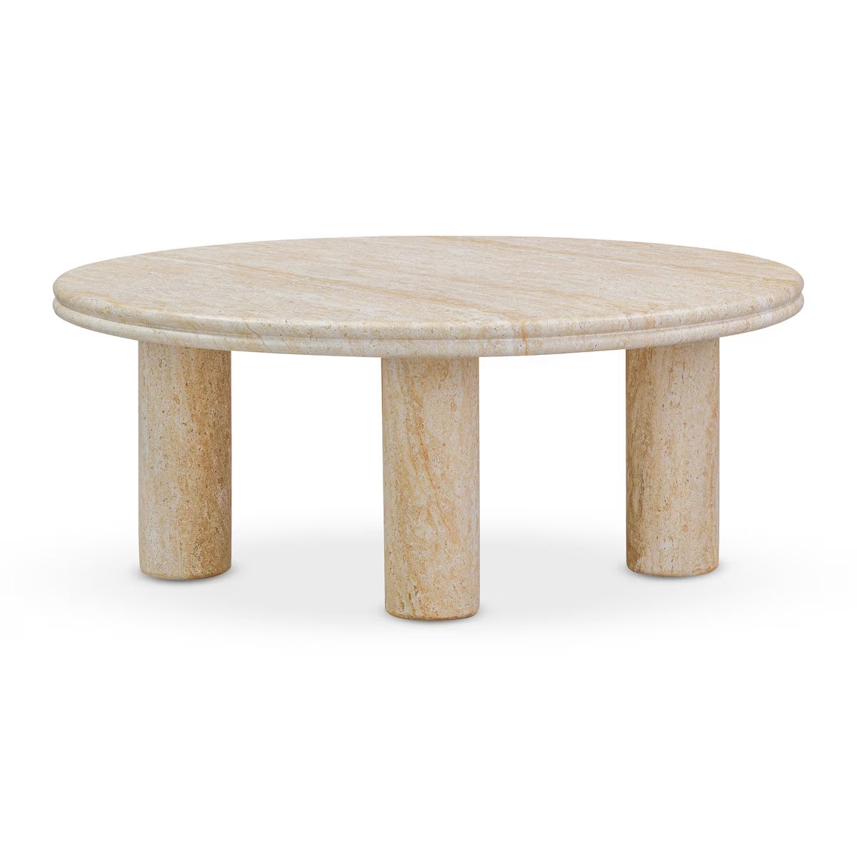 Amora Faux Travertine Nesting Coffeee Table Set (Indoor or Outdoor)