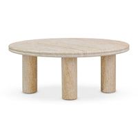 Amora Faux Travertine Nesting Coffeee Table Set (Indoor or Outdoor)