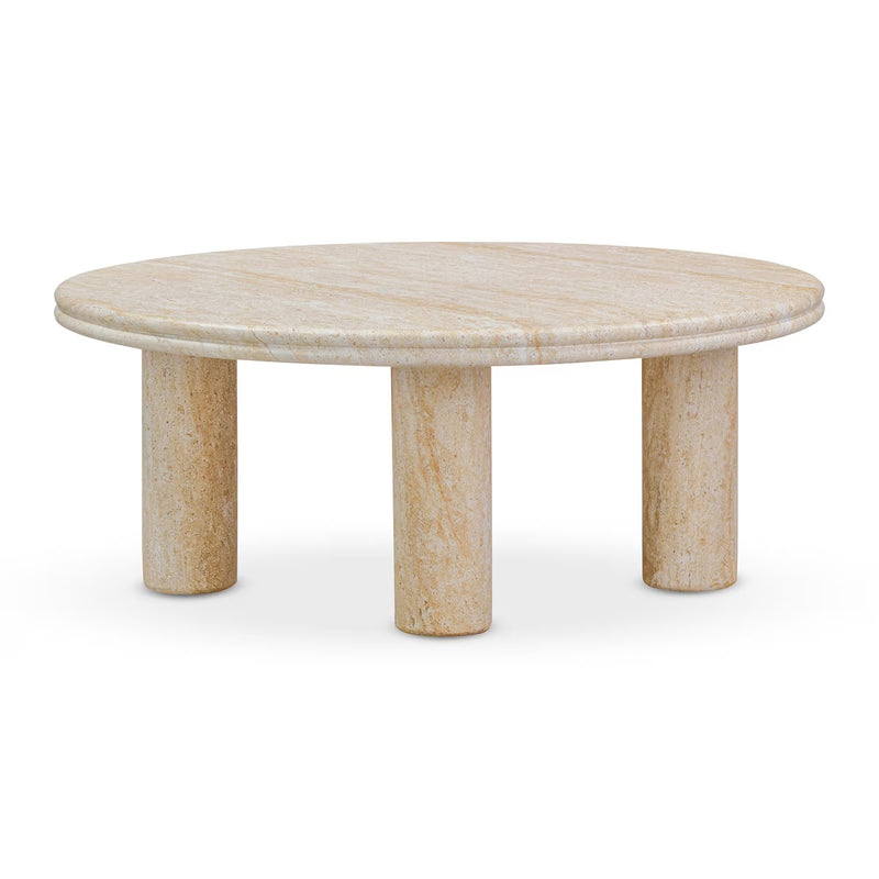 Amora Faux Travertine Nesting Coffeee Table Set (Indoor or Outdoor)