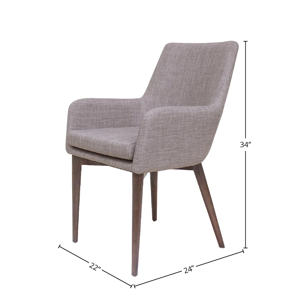 Anna Light Grey Arm Dining Chair