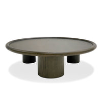 Pheobe Contemporary Brown Ash Round Nesting Table Set
