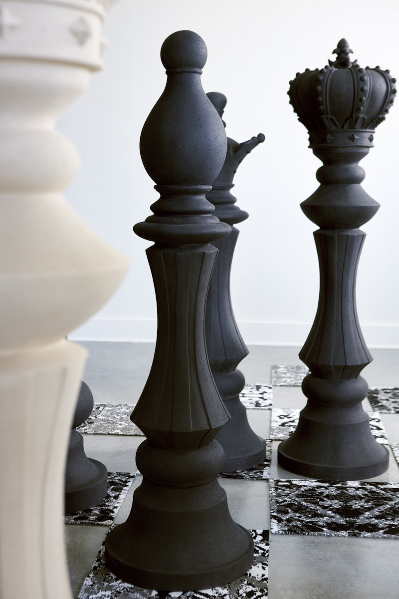 Chess White Bishop Cast Stone Sculpture (Indoor or Outdoor)