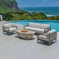 Clara 80" White & Grey Outdoor Sofa