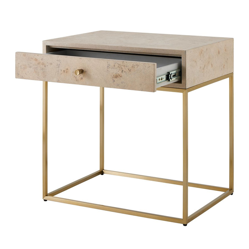Juliette Maple Burl Nightstand/End Table