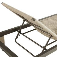Daytona Outdoor Buff Dutch Weave Armless Lounge Chair