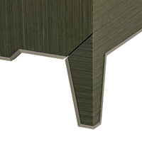 Selena 30" Deep Olive Green & Gold End Table/Nightstand