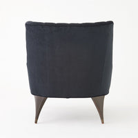 Channel Black Velvet Accent Chair