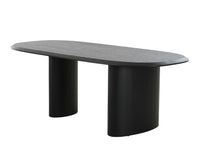 Goldie Modern 87" Black Ash Dining Table