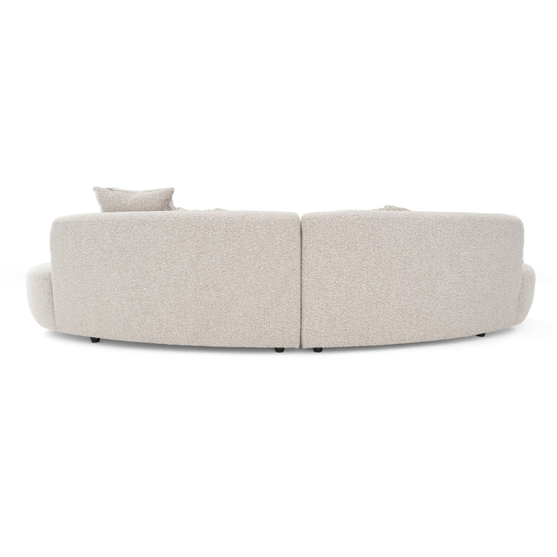 Estella Modern Grey Curved Sectional Sofa