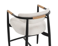 Marita Cream & Black Indoor/Outdoor Counter Stool